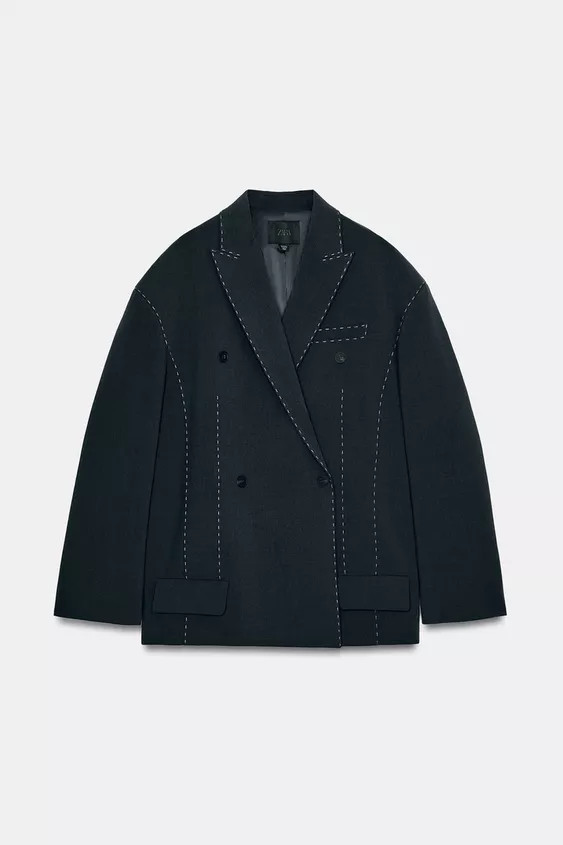 OVERSIZE BLAZER WITH CONTRAST SEAMS | Zara US