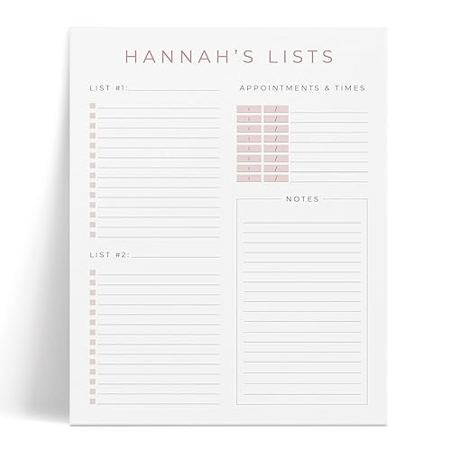 Personalized Daily Planner Notepad, Undated Tear-Off Sheets Notepad Includes Calendar, Organizer,... | Amazon (US)