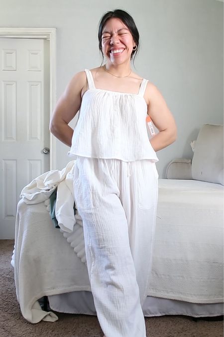 Target colsie linen pj set tank top & joggers