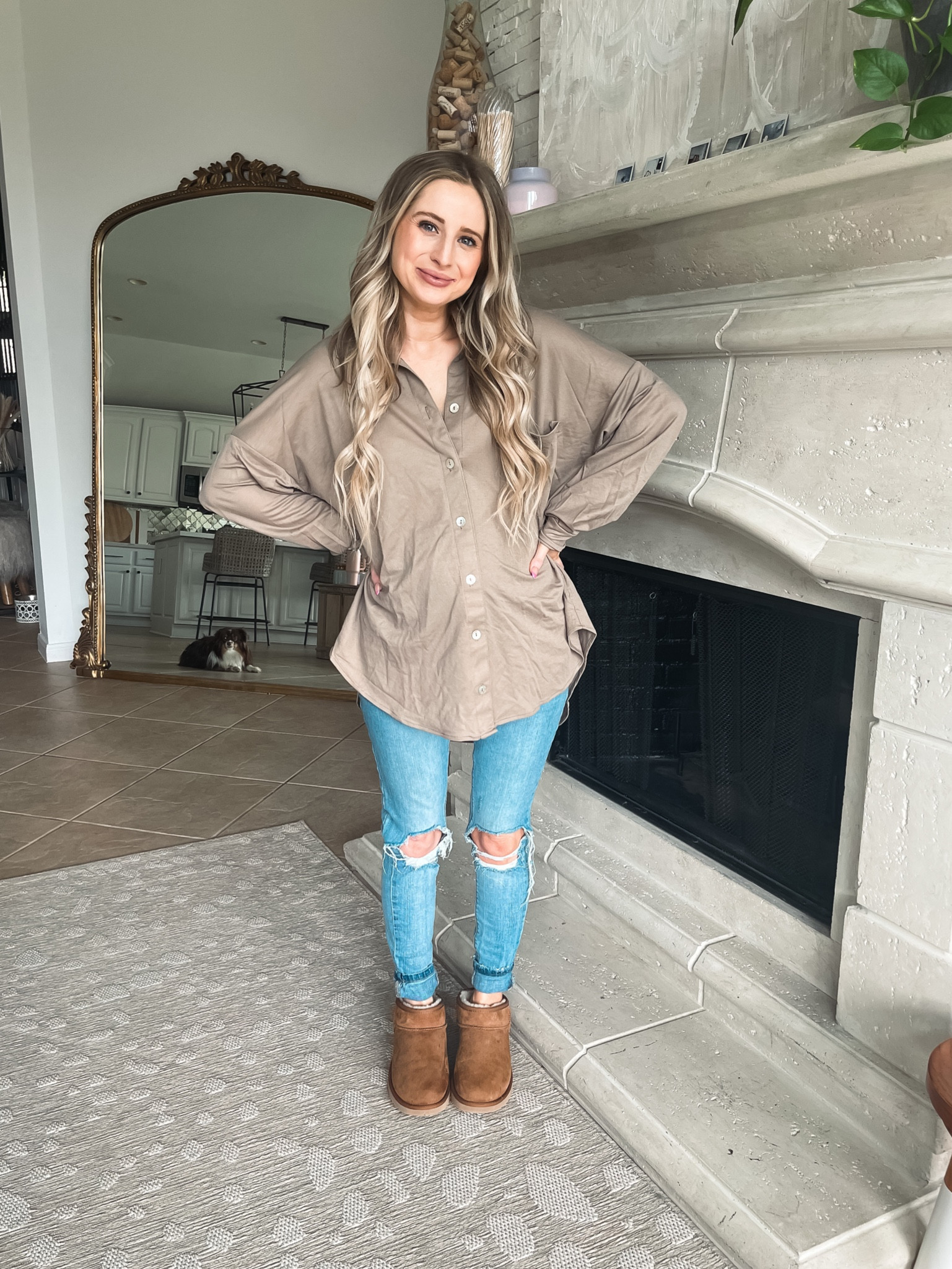 PinkBlush haul - wearing a small. Comes in regular sizing and maternity! This shirt is so cute buttoned or unbuttoned over a romper or tee!

Code “NICOLE.VILLARREAL25” for 25% off!

Maternity finds. Maternity haul. Bump style. PinkBlush maternity. Second trimester. Casual style. Button down shirt. 


#LTKFind #LTKbump #LTKunder50