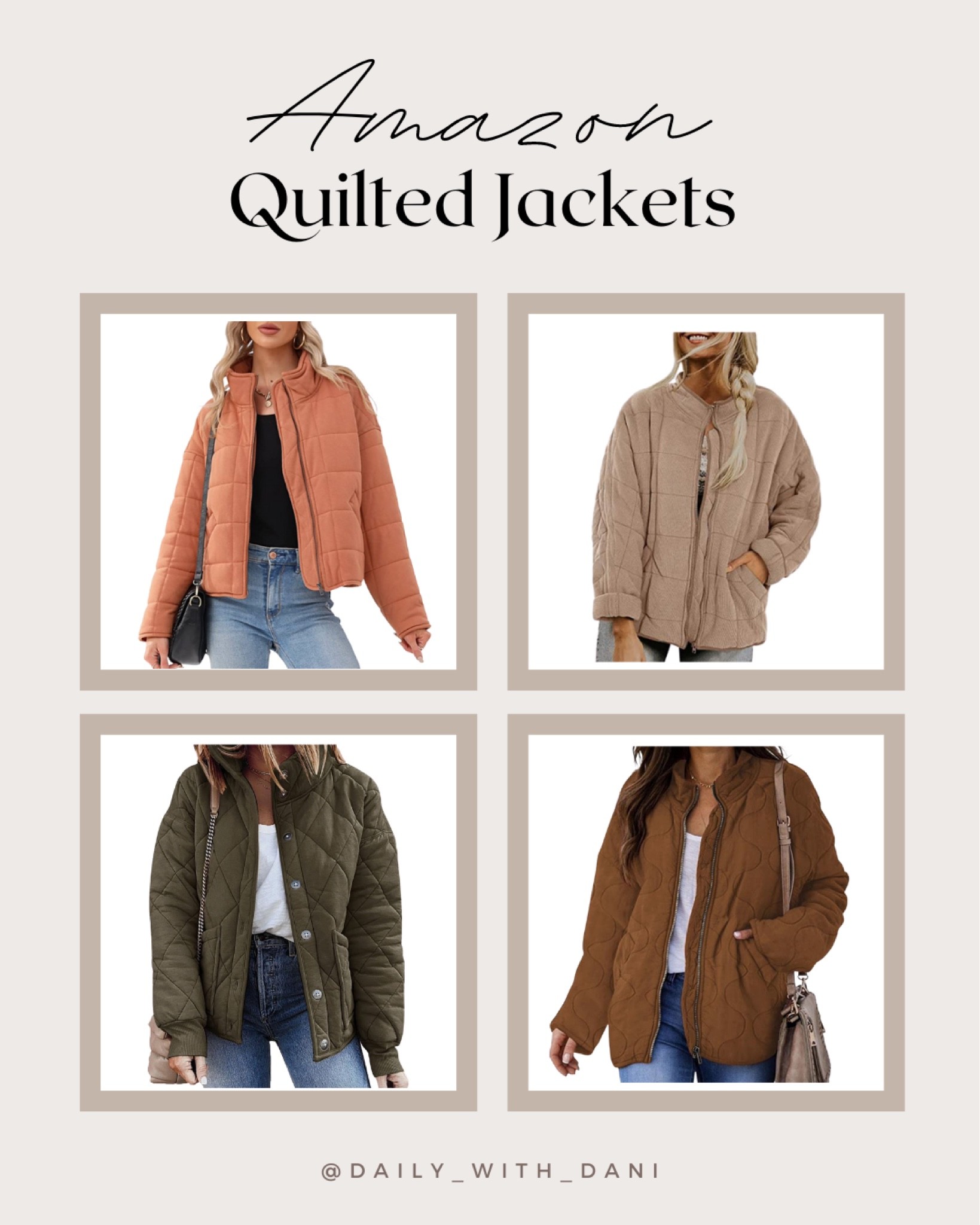 @amazon style. Fall fashion. Quilted jacket. Budget clothing. Warm coats style find. Affordable jackets. Puffer. Chic 

#LTKSeasonal #LTKitbag #LTKstyletip