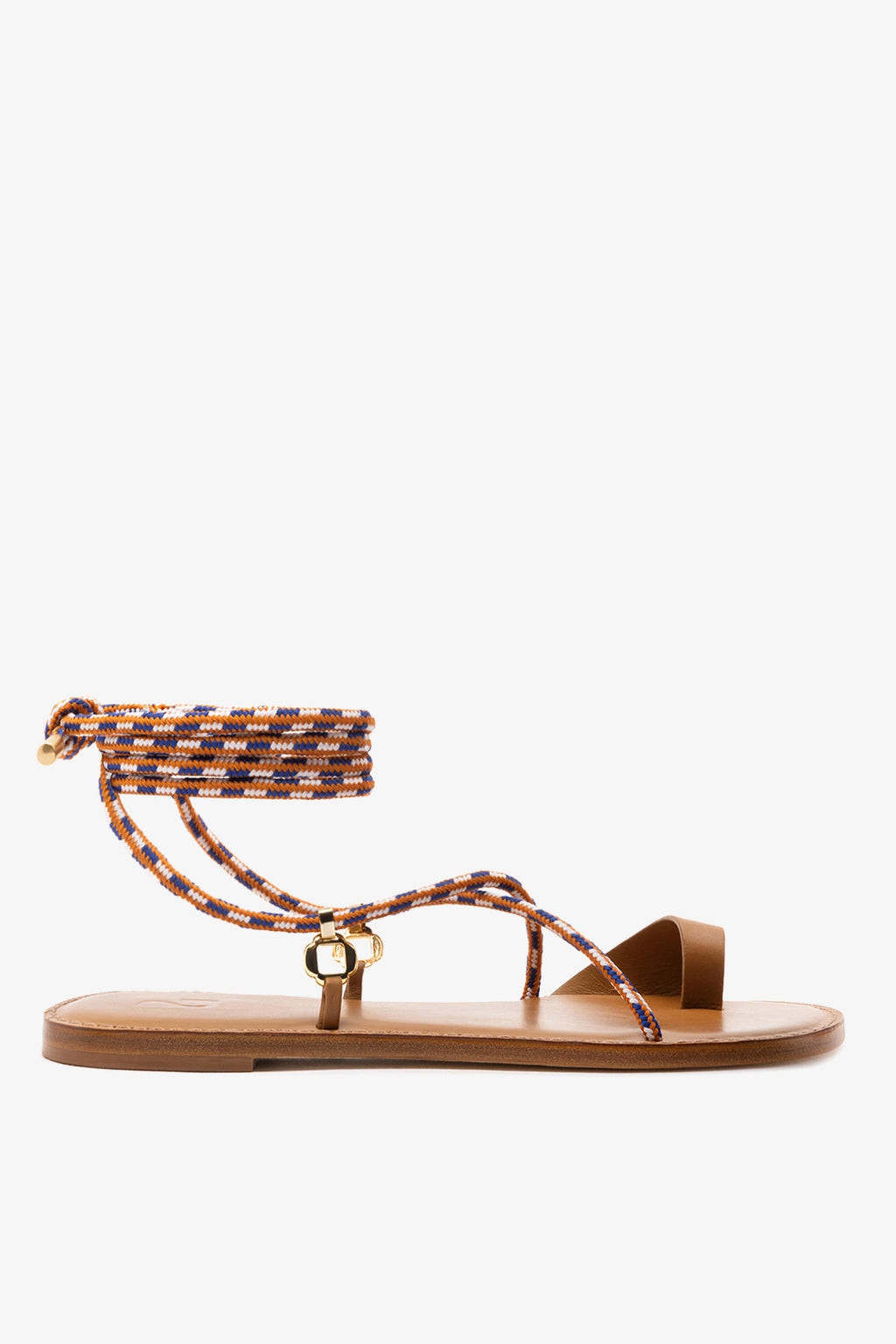 Antibes Flat In Caramel Leather | Larroude