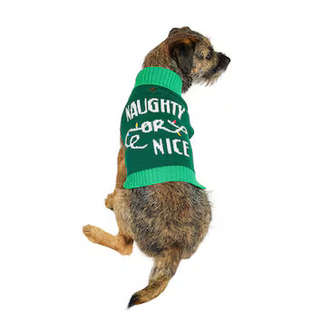 Heart & Herd Green Naughty Nice Dog Pet Sweater Medium | Lowe's