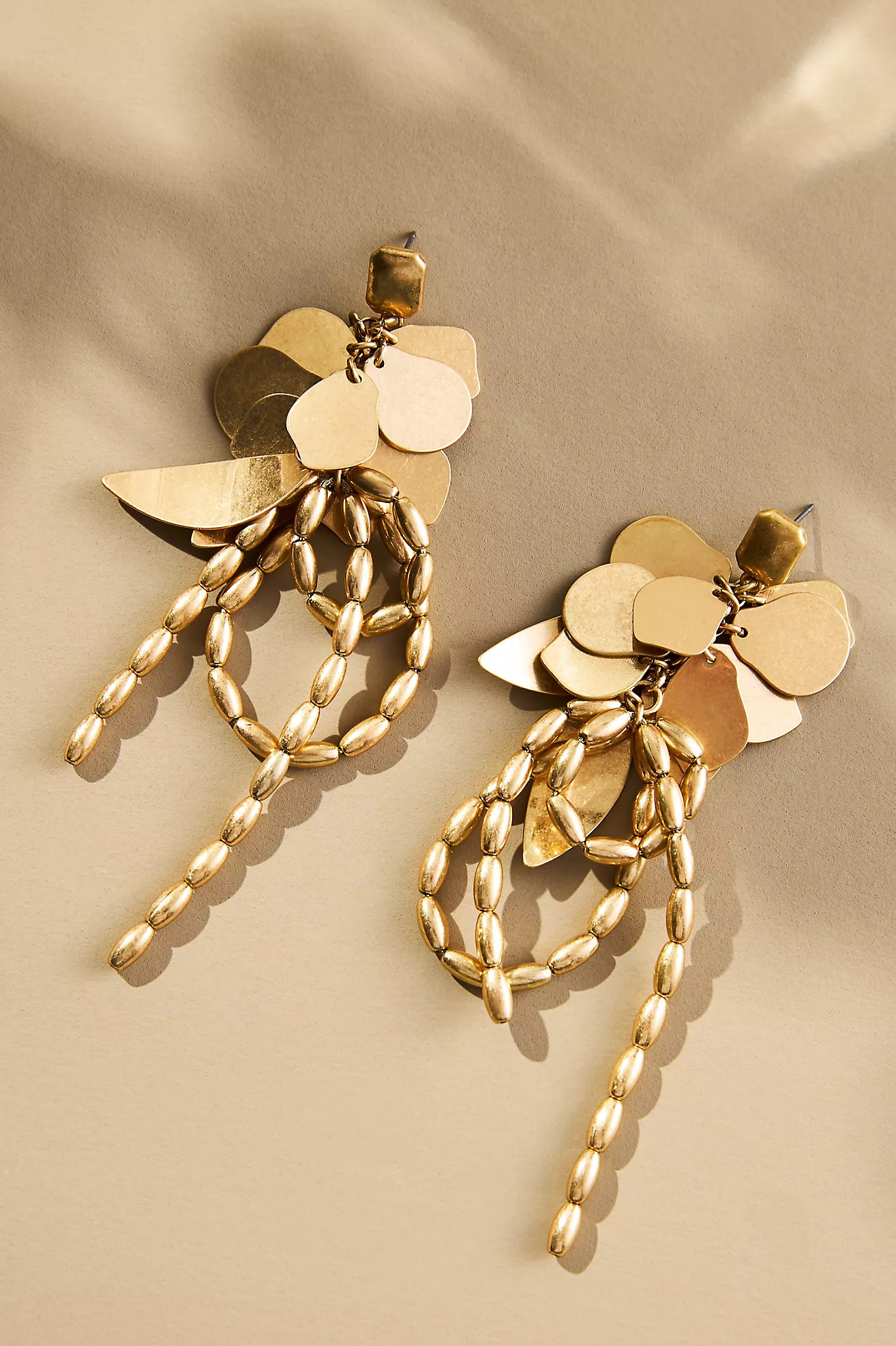 Beaded Flower Bouquet Drop Earrings | Anthropologie (US)