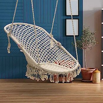 Sorbus® Lounge Chair Macrame Swing, 265 Pound Capacity, Perfect for Indoor/Outdoor Home, Patio, ... | Amazon (US)