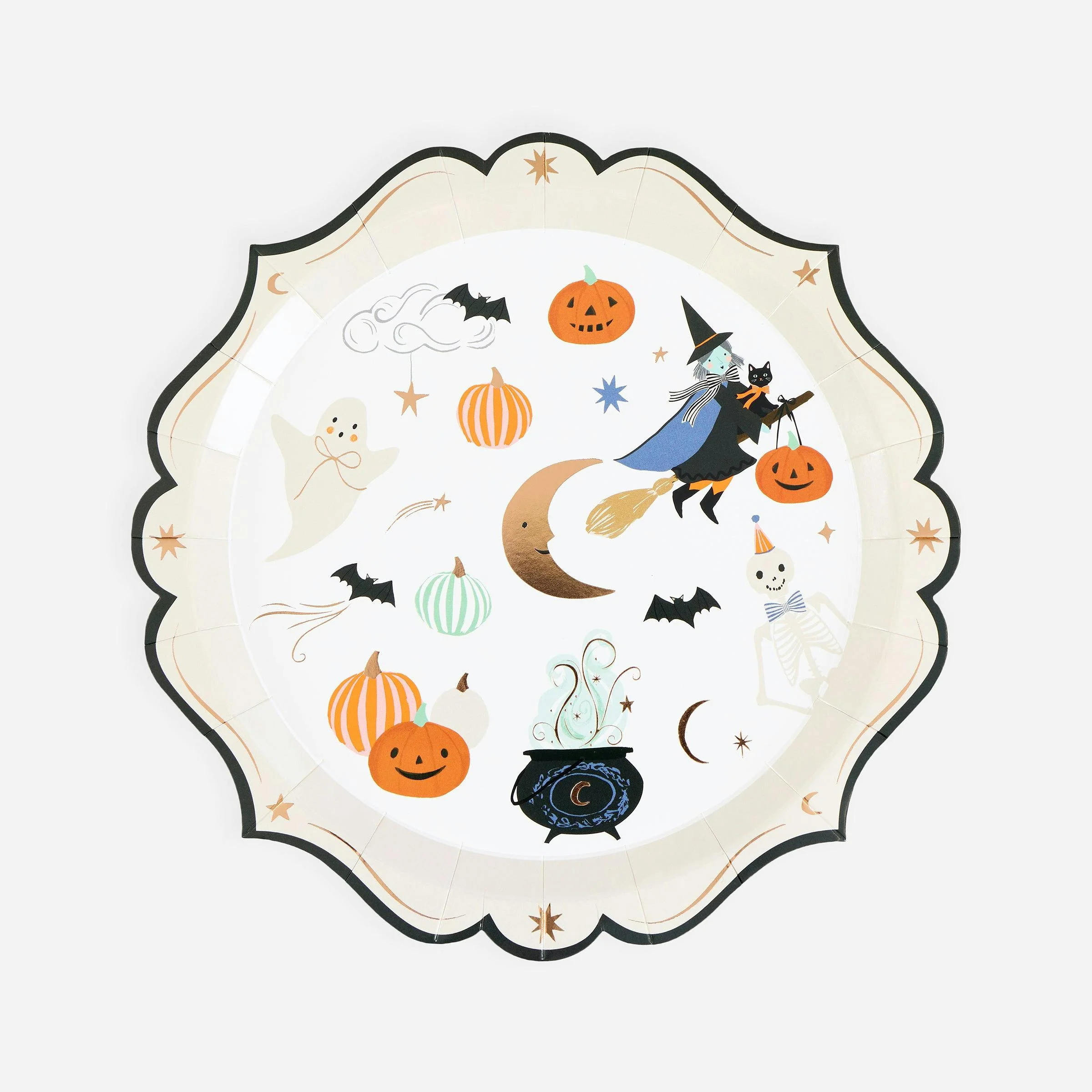 Ornate Edge Halloween Side Plates | Maisonette