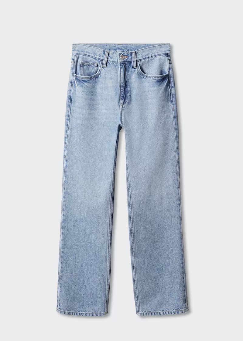 Mid-rise straight jeans | MANGO (US)