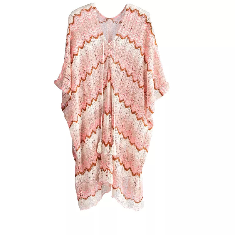 Shiraleah Pink Chevron Crochet Swim Cover Up | Target