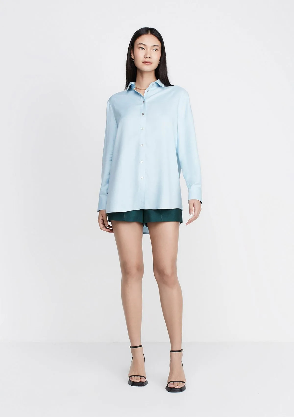 Camisa Manga Longa Com Linho - Azul - DZARM | Moda Versátil, Cool e Atemporal | Roupas, Jeans, T... | DzarmHering (BR)