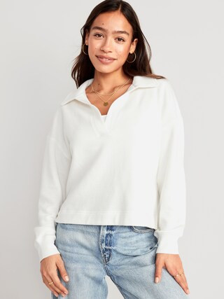 Collared Fleece Pullover for Women | Old Navy (US)