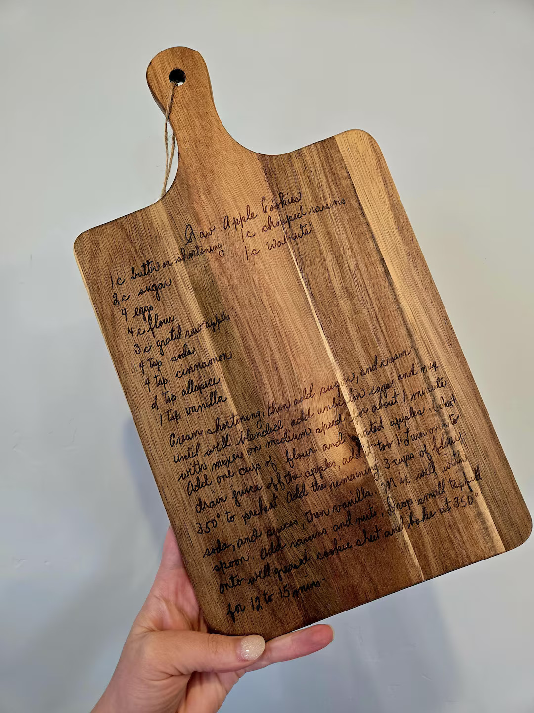 Personalized Handwritten Recipe Acacia Wood Cutting Board: Sentimental Gift | Etsy (US)