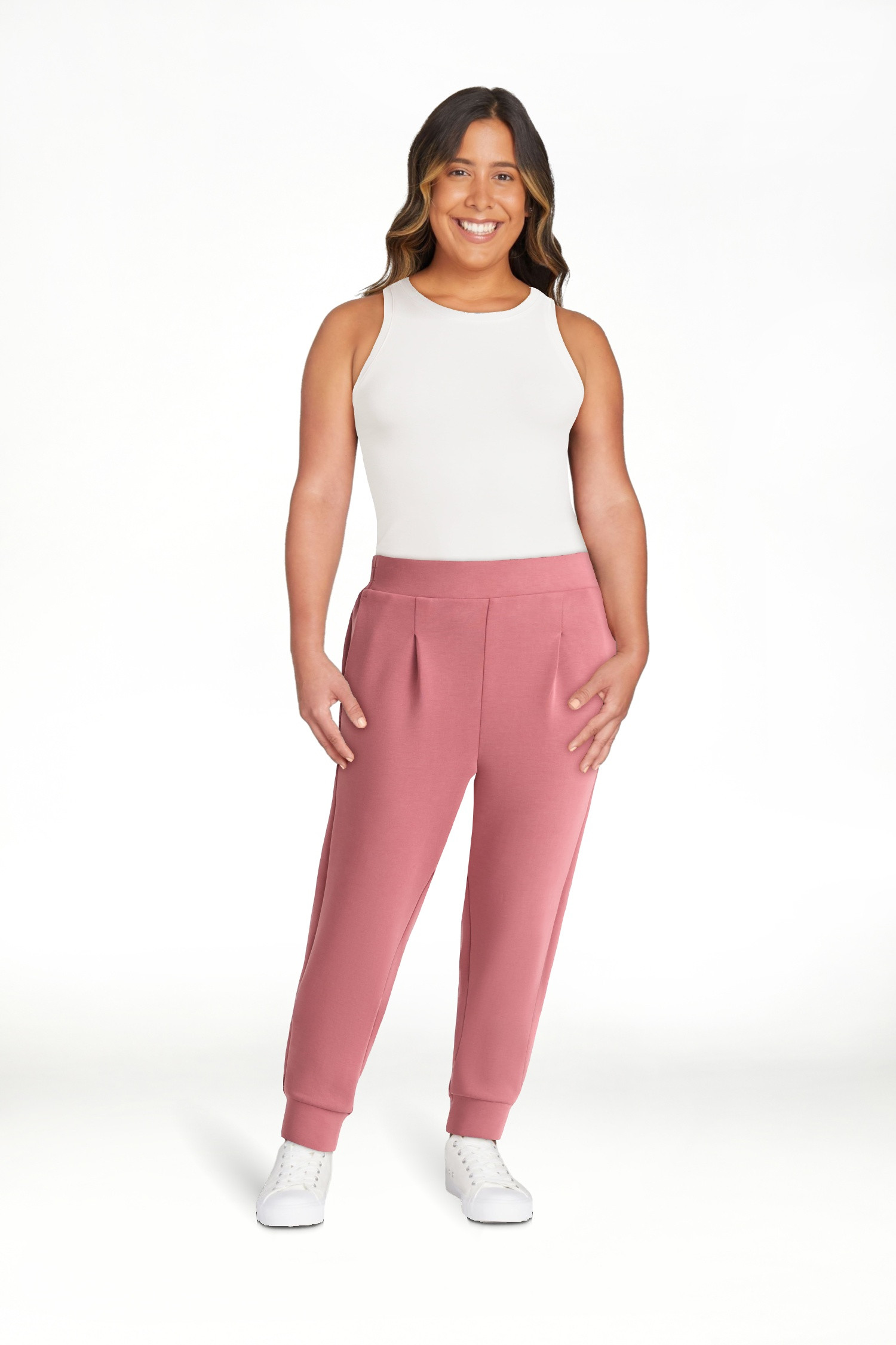 Avia Women's and Women's Plus Knit Pleat Joggers with Pockets, Size XS-4X | Walmart (US)