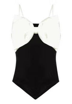 Contrast Bow Bodysuit | Eloquii
