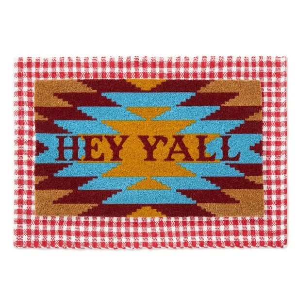 Wanda June Home Hey Y'all Doormat Set by Miranda Lambert, Red/Multi, 18"x30"/24"x36" | Walmart (US)