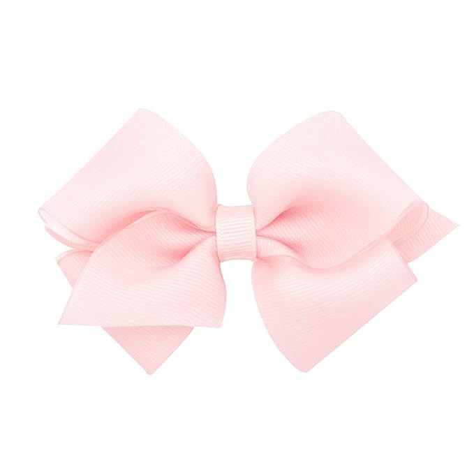 Wee Ones Girls' Grosgrain Hair Bows with Organza Overlay on a WeeStay Clip, Extra Small, Light Pi... | Amazon (US)