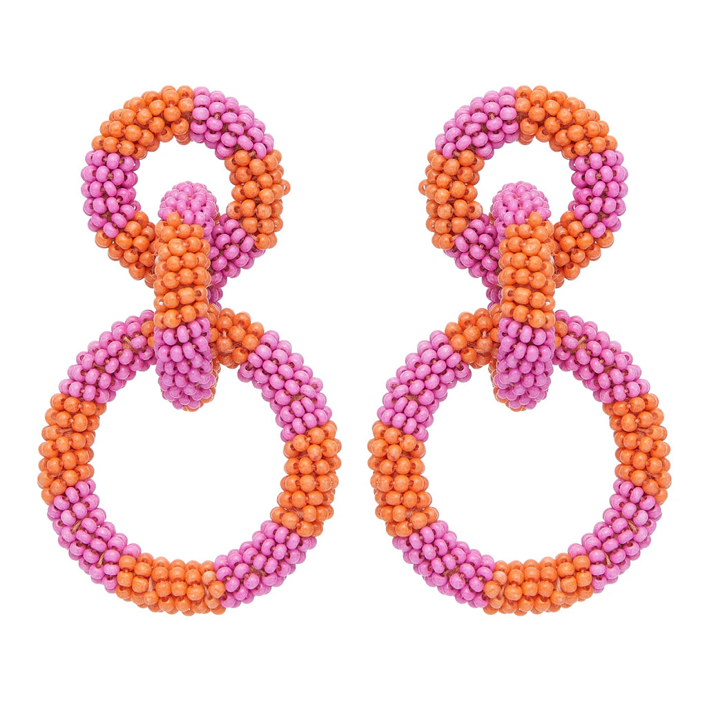 Candace Earrings Orange Pink | Mignonne Gavigan