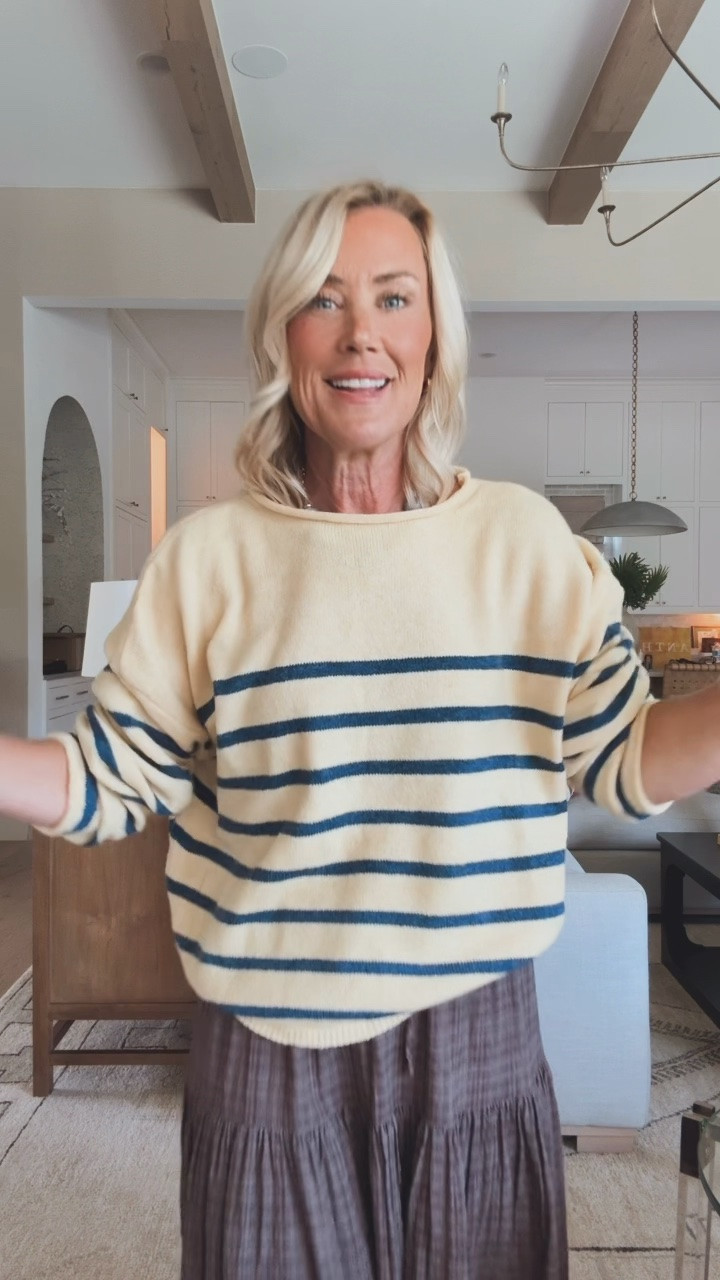 Social Threads sweaters are 10/10! This stretchy striped roll neck top is going to be a fave.

Sweater: small
Skirt: small

#LTKootd #LTKSeasonal #LTKOver40