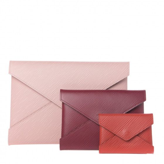 Epi Kirigami Pochette Set Rose Ballerine Fuchsia Coquelicot | Fashionphile