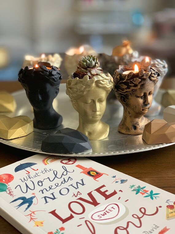 Greek Goddess Female Statue Head Concrete Flower Planter for | Etsy | Etsy (US)