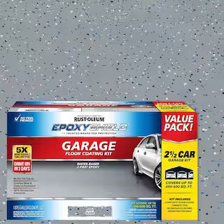 Rust-Oleum EpoxyShield 240 oz. Gray High-Gloss 2.5-Car Garage Floor Kit 365187 | The Home Depot