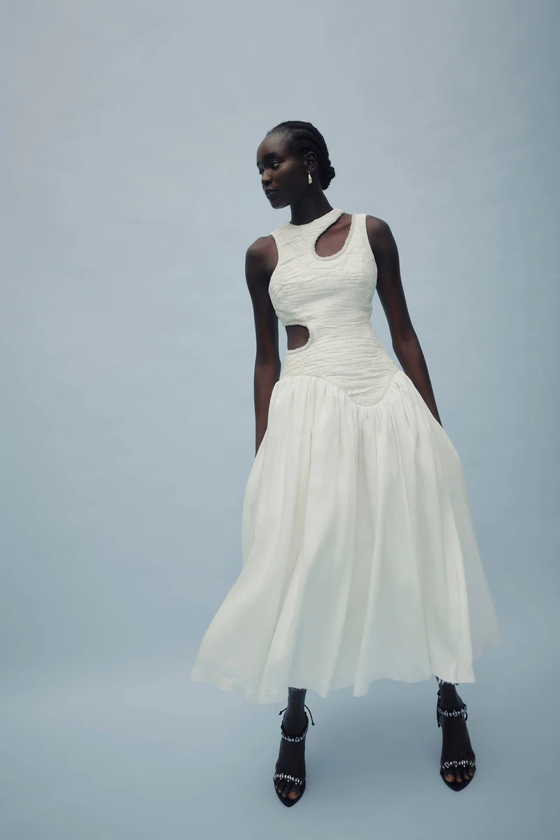 Jolie Abstract Cut Out Midi Dress | aje. (US, UK, Europe, ROW)