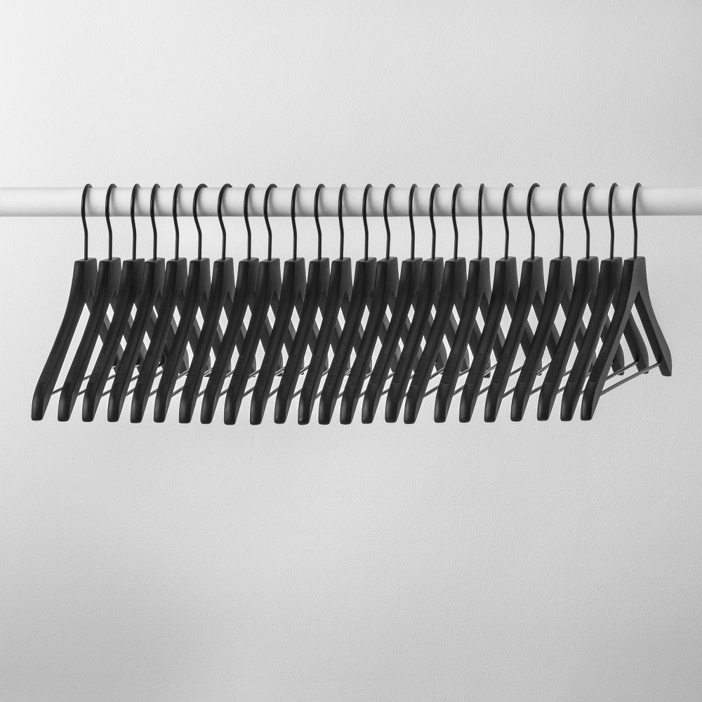 24pk Wood Suit Hangers Black - Brightroom | Target