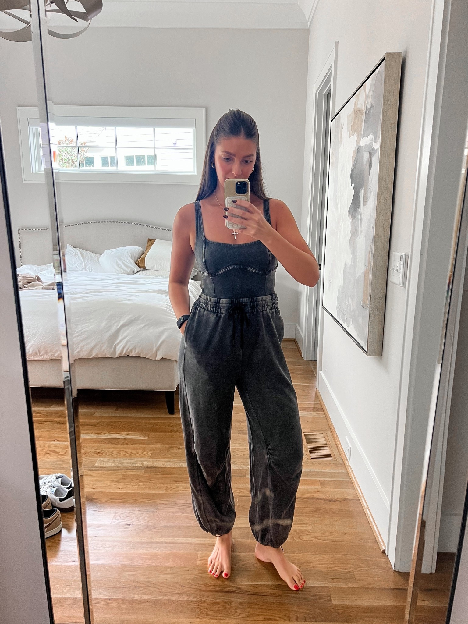 Love this jumpsuit! It is:

* Comfy but chic
* Not just cute — she’s practical too 👀
* Flattering fit (esp. postpartum-friendly)
* Effortless, just throw on and go.

Wearing a size small! 



#LTKActive