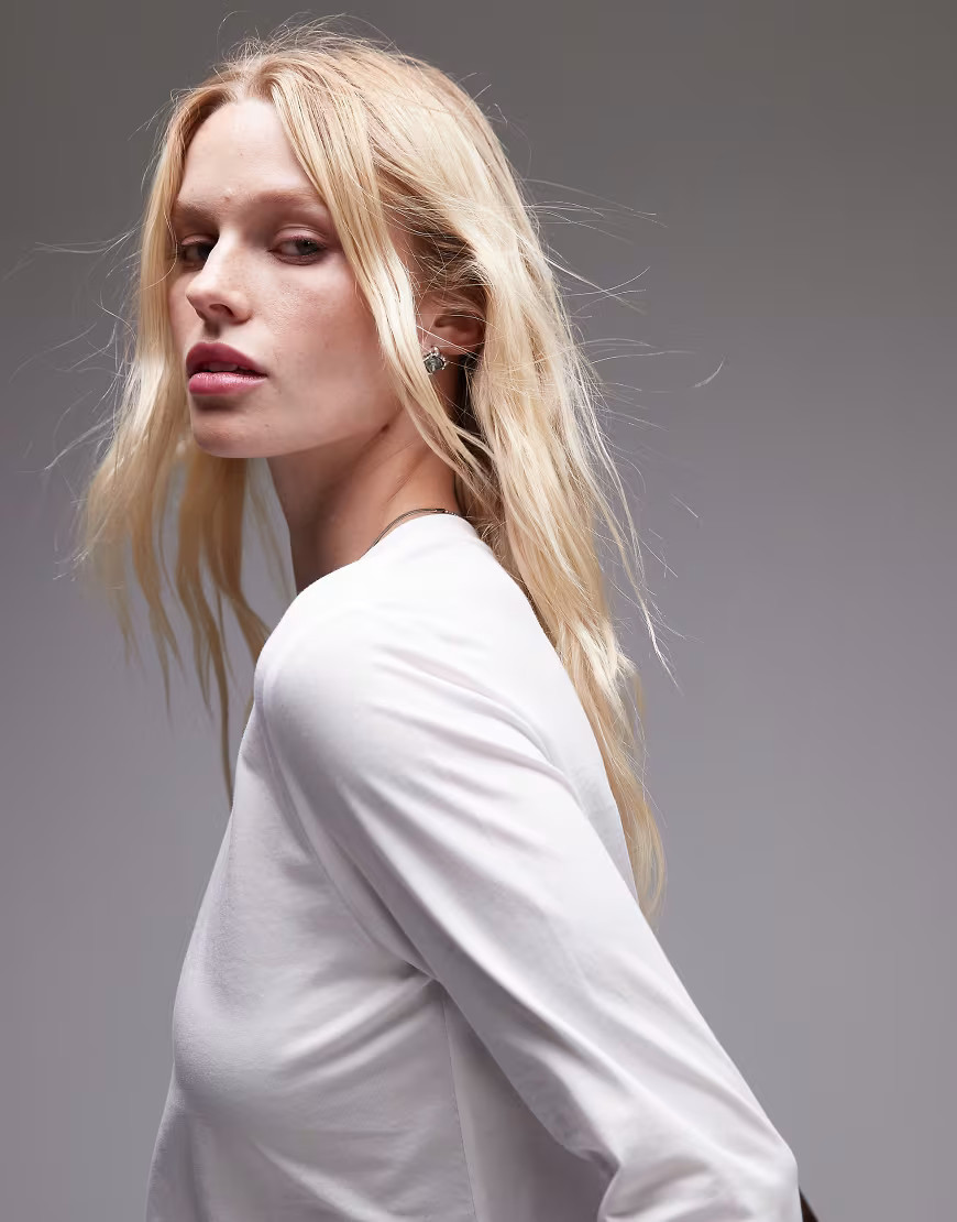 Camiseta blanca de manga larga de ARKET-Blanco | ASOS (Global)