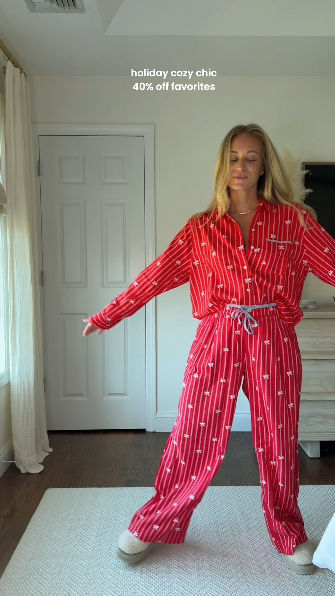 HOLIDAY COZY CHIC ❤️🎅🏼 40% off my cozy loungewear favorites. wearing a small in everything! 

holiday pajamas, holiday outfits, loungewear, aerie, aerie pajamas 

#LTKCyberWeek #LTKGiftGuide #LTKHoliday