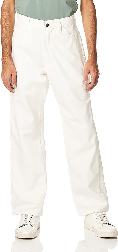 Dickies Industrial Wear 1953 Men's Relaxed Fit Cotton Utility Painters Pants, White, 34W x 34L | Amazon (US)