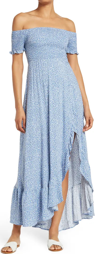 VELVET TORCH Short Sleeve Smocked Hi-Lo Dress | Nordstromrack | Nordstrom Rack