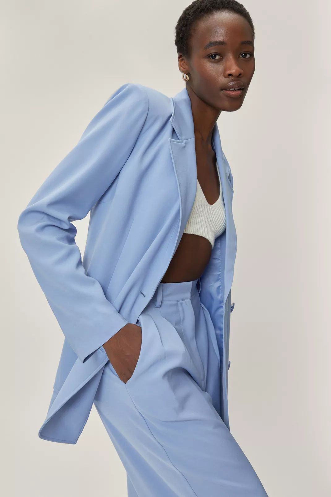 Tailored Double Breasted Long Sleeve Blazer | Nasty Gal (US)