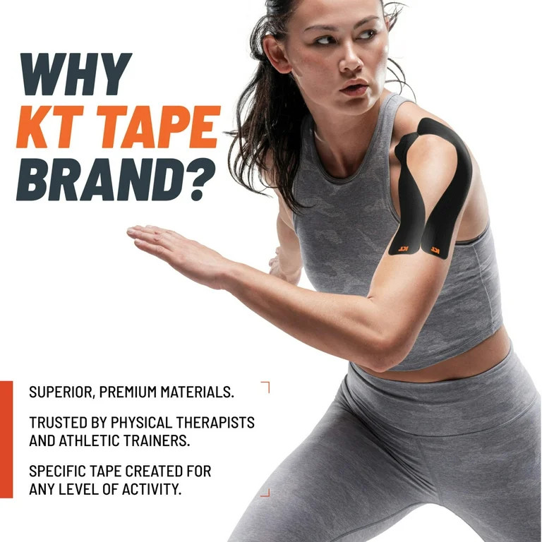 KT Tape Original Cotton Kinesiology Tape, Beige, 20 Precut Strips | Walmart (US)