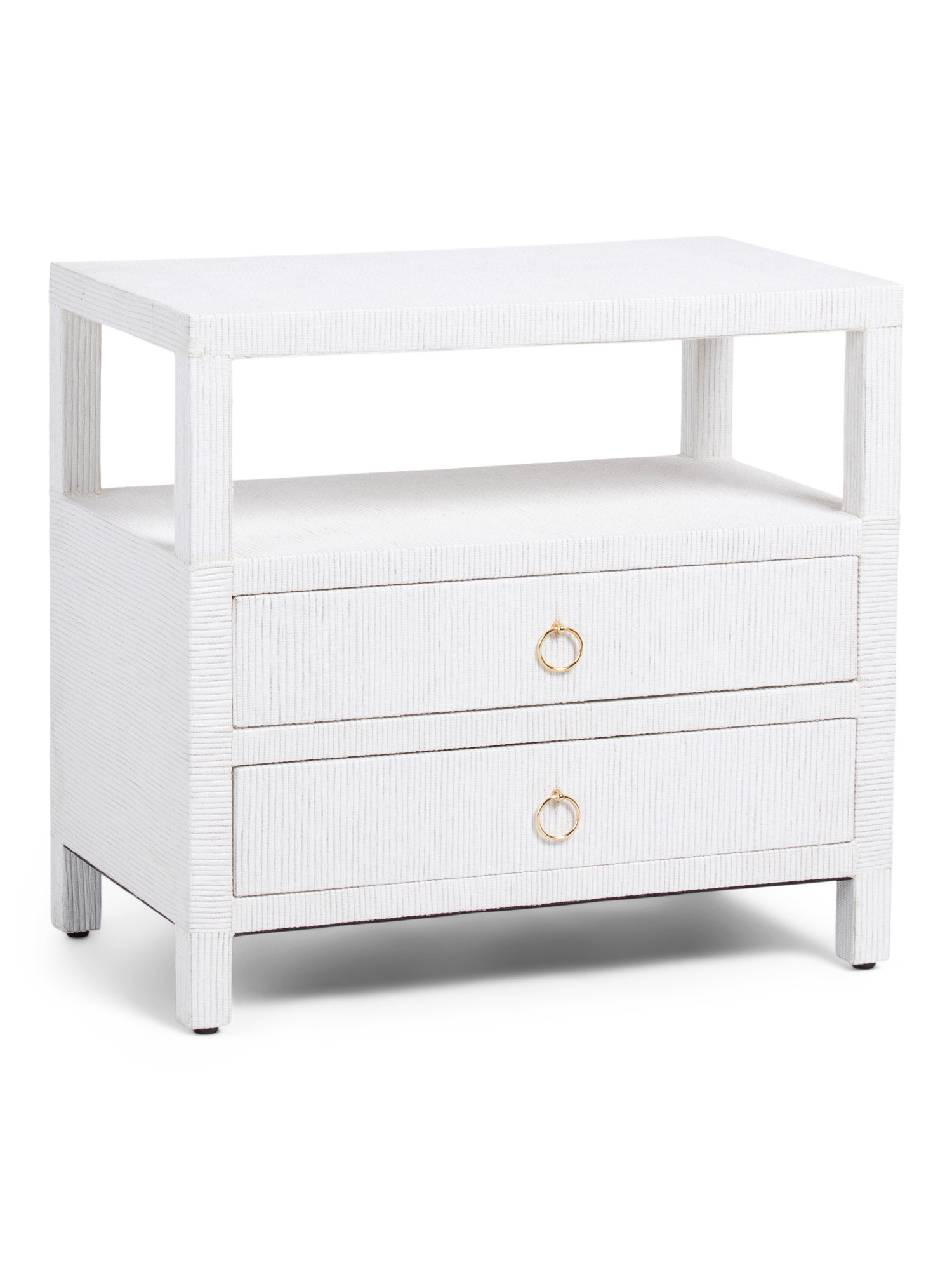 28x16x26 2 Drawer Raffia Side Table | TJ Maxx