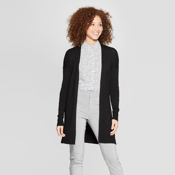 Women's Long Sleeve Back Belt Open Cardigan Sweater - A New Day™ | Target