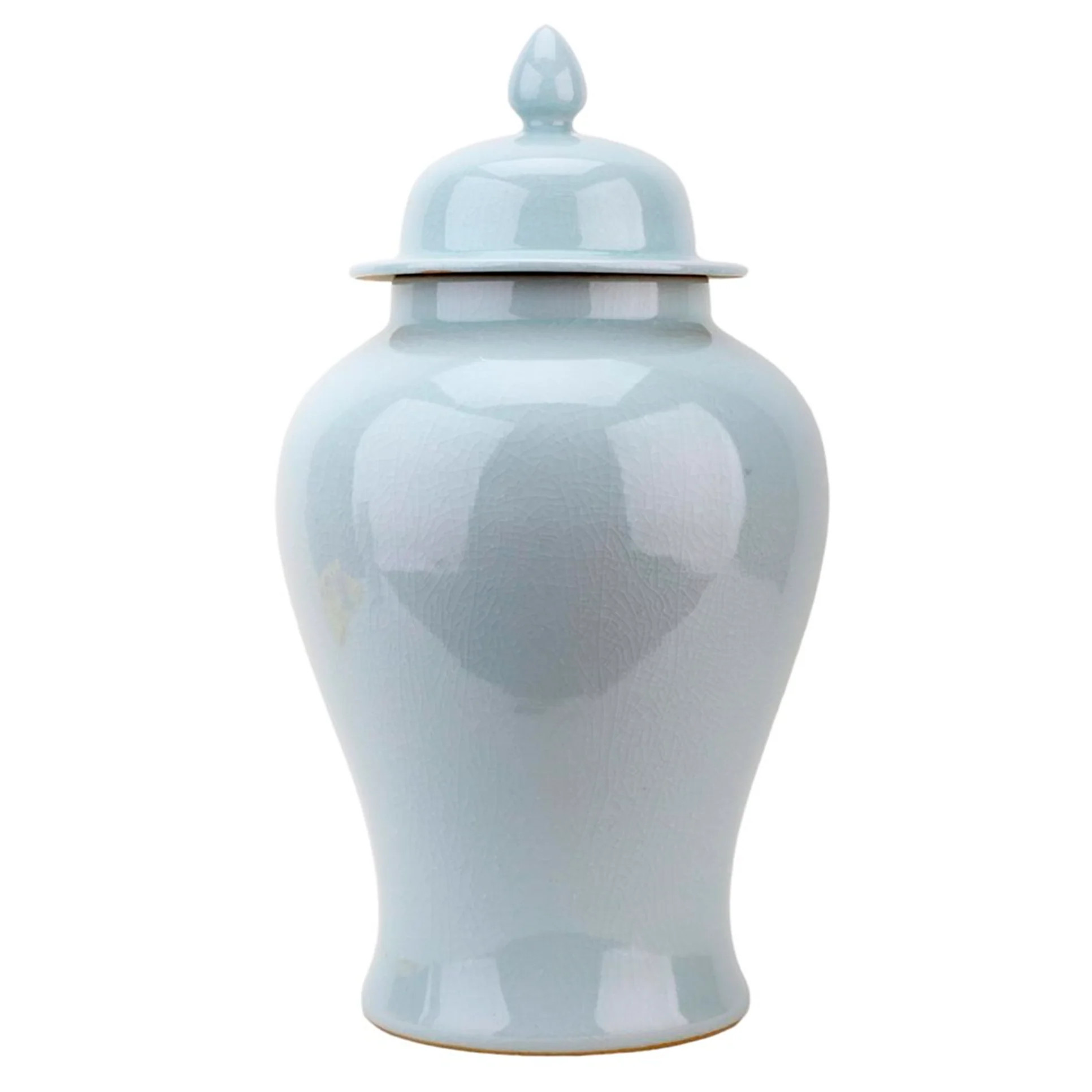 Porcelain Light Blue Crackle Temple Jar | The Well Appointed House, LLC
