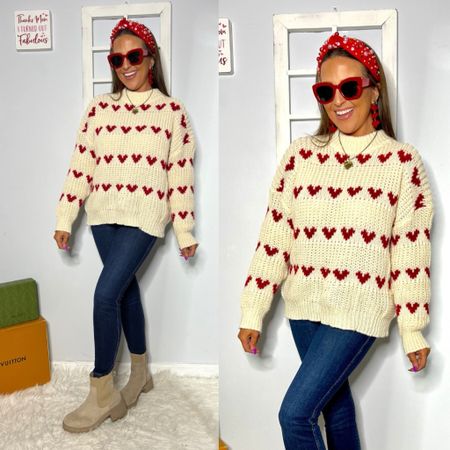 Sized up to medium in sweater for a more oversized fit // wearing petite small in jeans (petite medium would have suit me better)

Valentine’s Day outfit, winter outfits, Amazon fashion find, Valentines day accessories, ankle skinny jeans, Chelsea boots 

#LTKfindsunder100 #LTKSeasonal #LTKstyletip