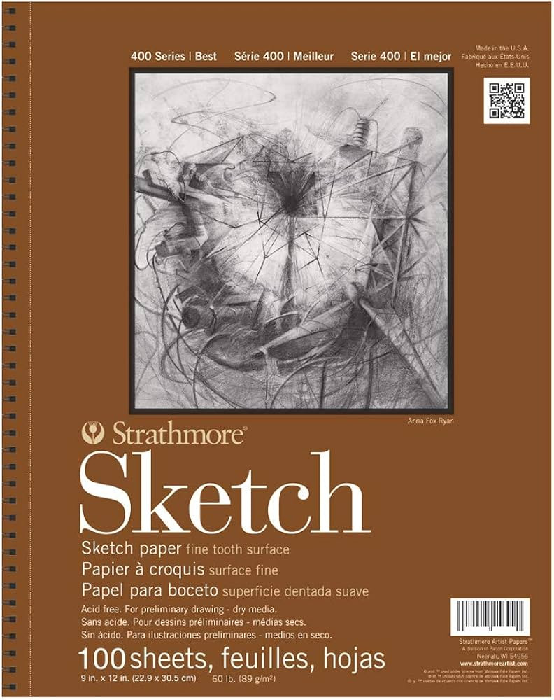 Strathmore 400 Series Sketch Pad, 9x12 inch, 100 Sheets - Artist Sketchbook for Drawing, Illustra... | Amazon (US)