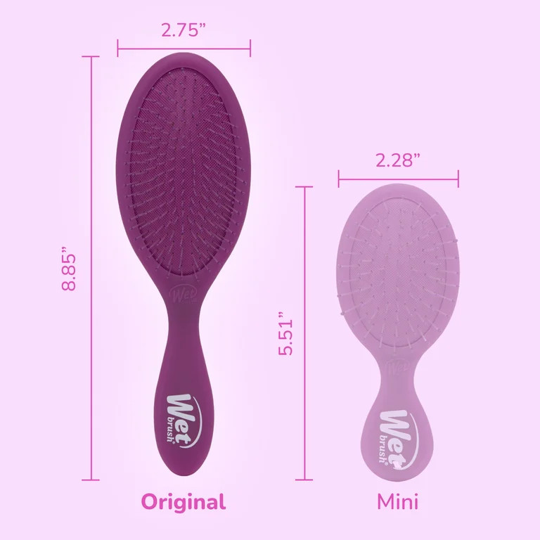 Wet Brush Original Detangler Hair Brush, For Wet or Dry Hair, Frost Purple | Walmart (US)