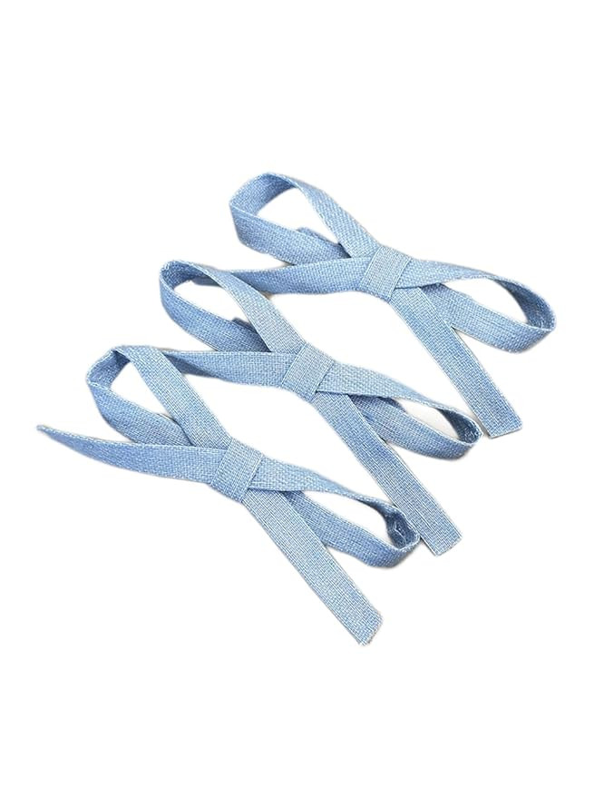 Blue Denim Hair Bow Clips Girls Denim Bowknot Pin Girls Blue Jeans Hair Bow Clips BW27 (3 Pcs-E1) | Amazon (US)