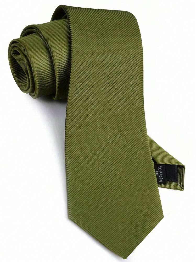 1 pièce Cravate Olive Verte Texturée de 8cm pour Homme pour Mariage, Fête ou Occasion Décontr... | SHEIN