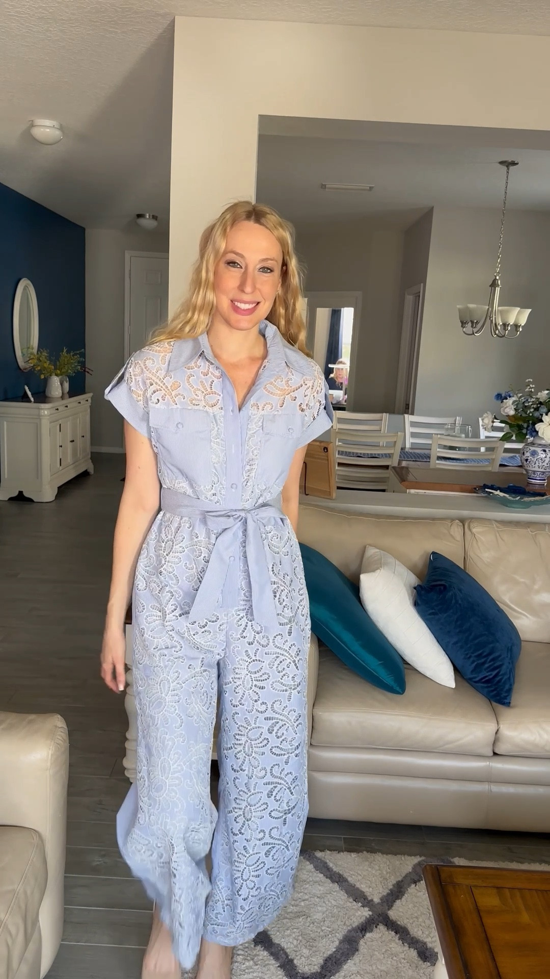 Classy spring jumpsuit 
🖤 whether going on vacation or into work this jumpsuit can be worn for both 
🖤 it does have some stretch in it and is very comfortable to wear 
🖤fits true to size, wearing size small and I am 5’10”
🖤 SHEIN fashion find under $50

#LTKTall