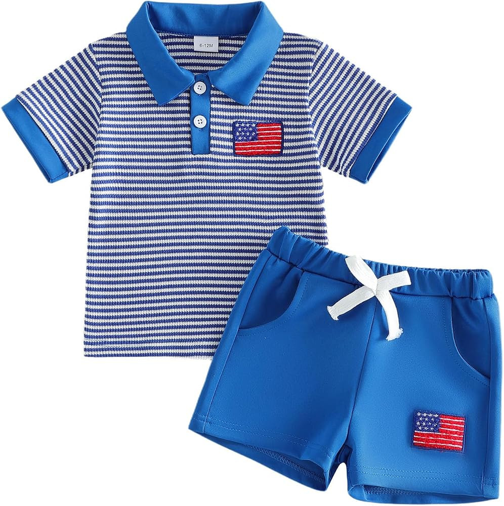 Bonangber Toddler Baby Boy Summer Clothes Golf Embroidery Short Sleeve Collared Polo T Shirt Plai... | Amazon (US)