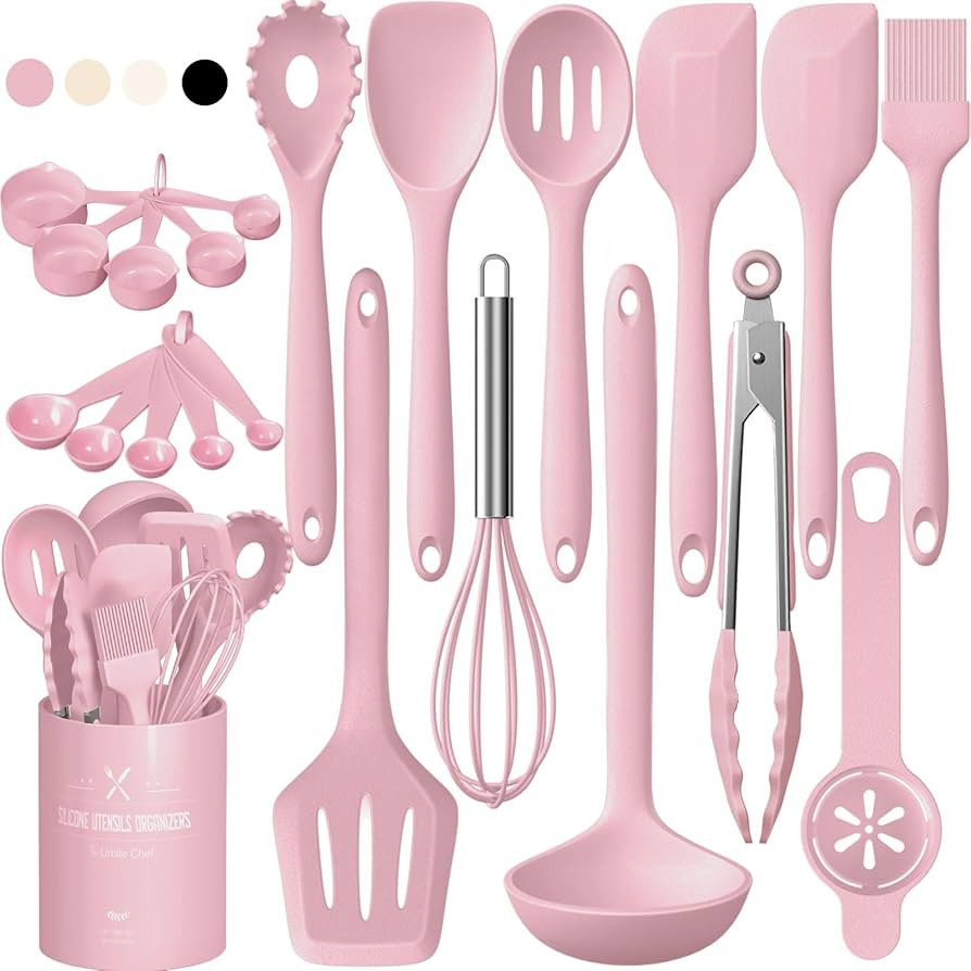 Umite Chef 22Pcs Silicone Cooking Utensils Set, Heat Resistant Silicone Kitchen Spatulas Set with... | Amazon (US)