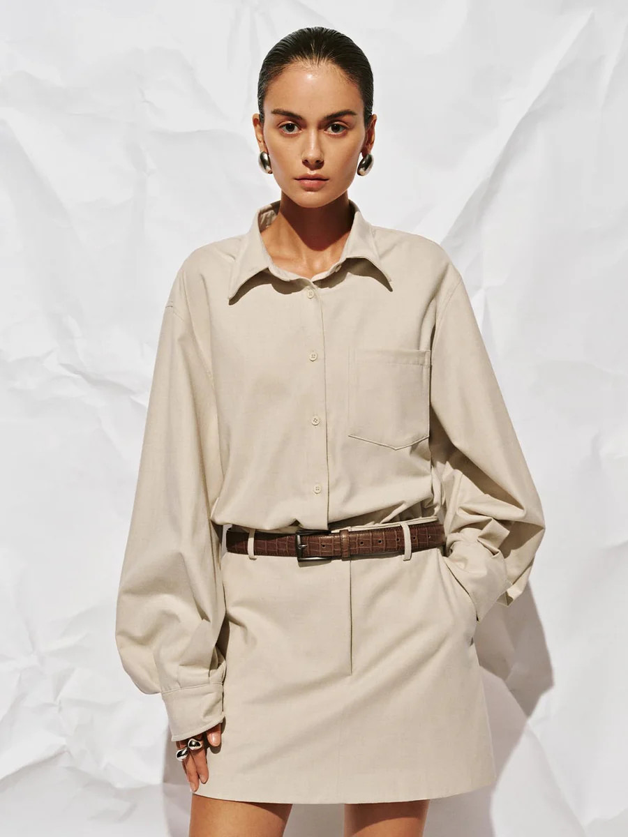 Long Sleeve Straight Midi Dresses | Urban Revivo