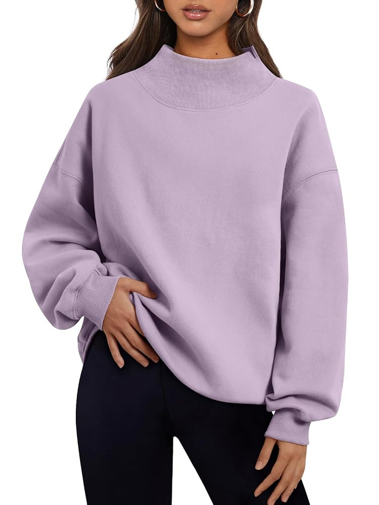 Trendy Queen Womens Oversized Sweatshirts Turtleneck Pullover Long Sleeve Hoodies Tops Fall Fashi... | Amazon (US)