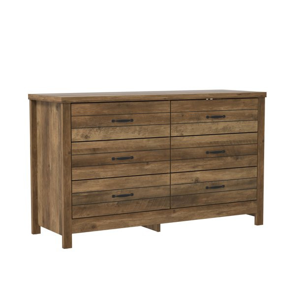 Lancaster Farmhouse 6-Drawer Dresser, Knotty Oak, by Hillsdale Living Essentials - Walmart.com | Walmart (US)