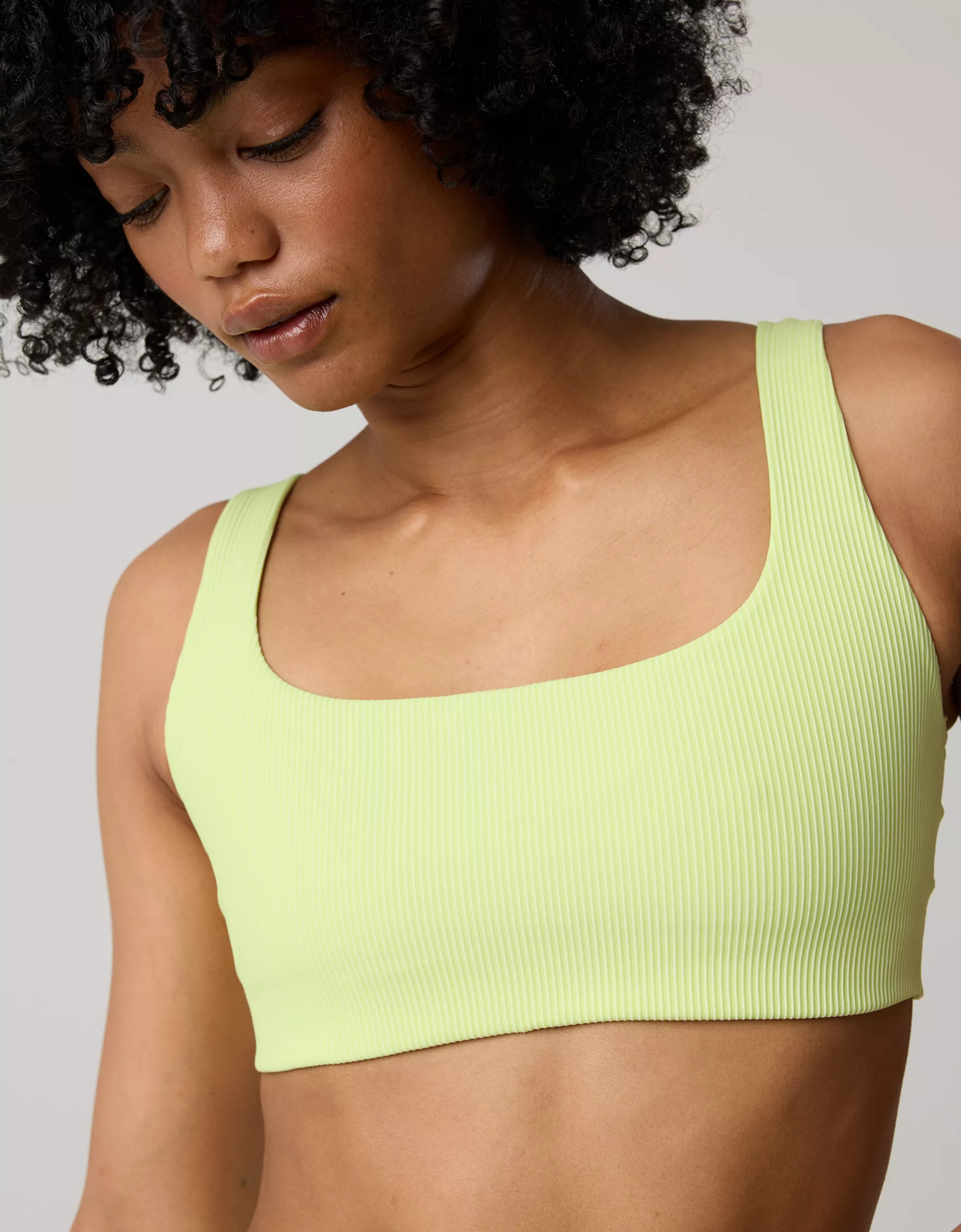 OFFLINE By Aerie Stripe Rib Classic Sports Bra | Aerie