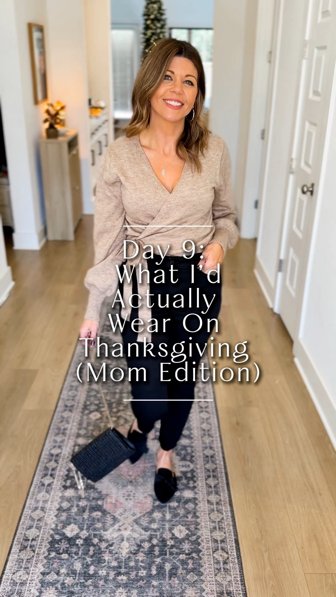 Day 9 of Thanksgiving Outfits – Mom Edition 🖤
Comfy, classic, and a little bit dressed up! This wrap sweater + black jeans combo is perfect for casual family dinners or Friendsgiving get-togethers. Add a crossbody and flats, and you’re effortlessly ready! 🍂✨#thanksgivingoutfits #outfitinspo #fallfashion #amazonfashion

#LTKStyleTip #LTKHoliday #LTKPetite