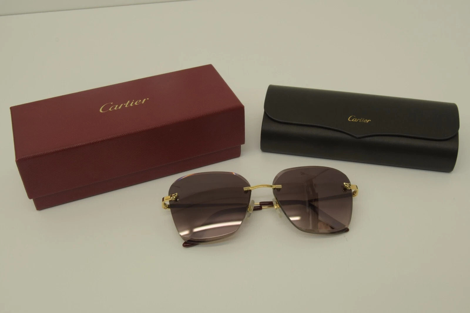 Authentic Cartier Panthere Sunglasses 61 15 145 Large Square Rose Tapered Frames | eBay | eBay US